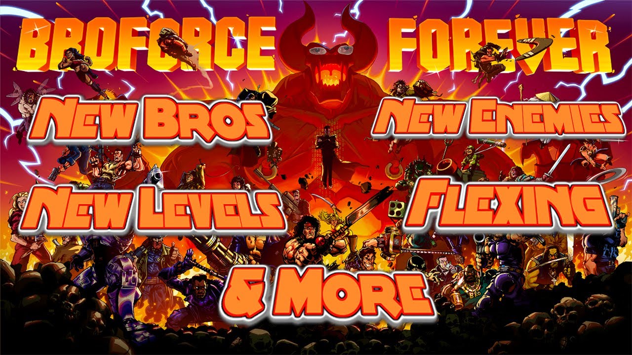 [Broforce Forever] NEW CHARACTERS, LEVELS, ENEMIES, & MORE