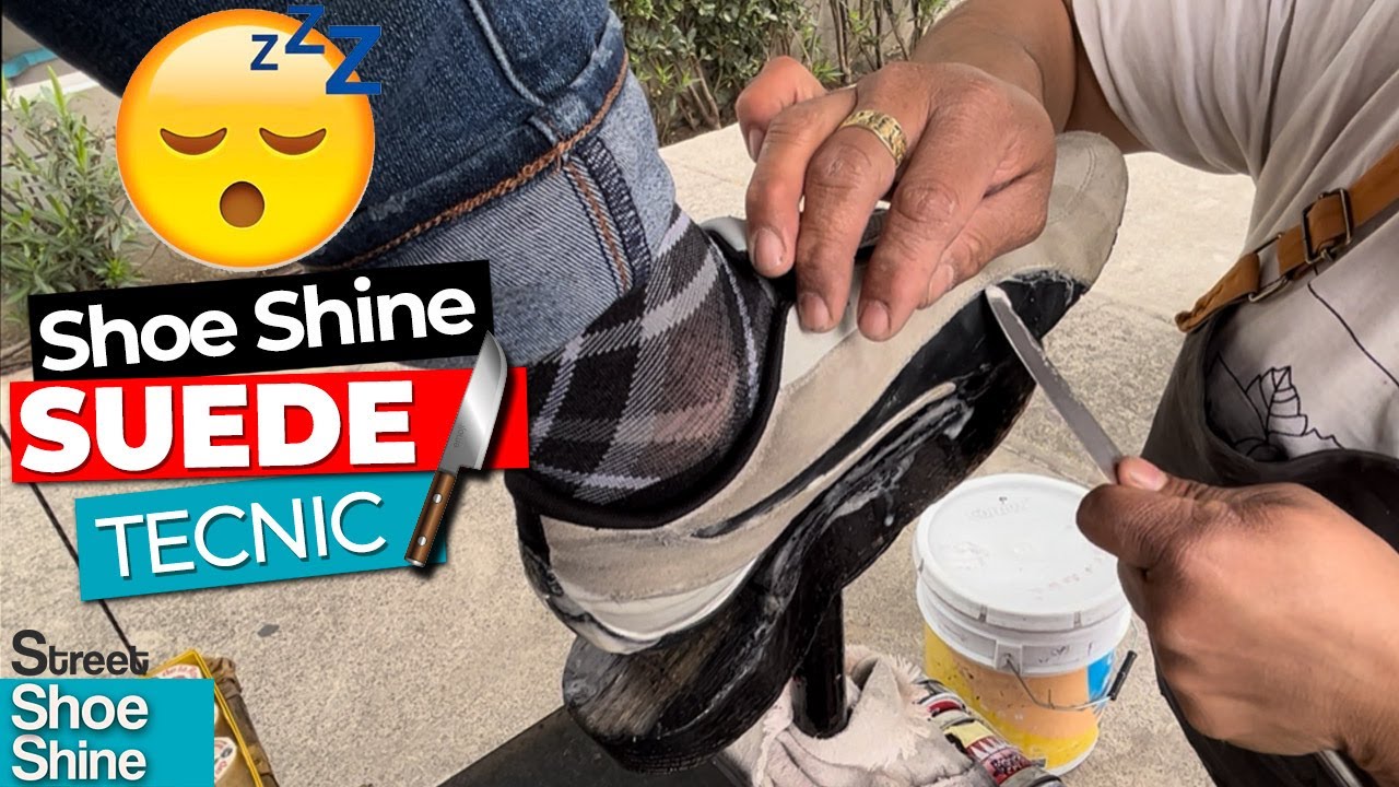 SUEDE Shoe SHINE Tecnics 🔪🔪🔪 Чистка обуви ASMR 👟👟👟 Кроссовки PUMA