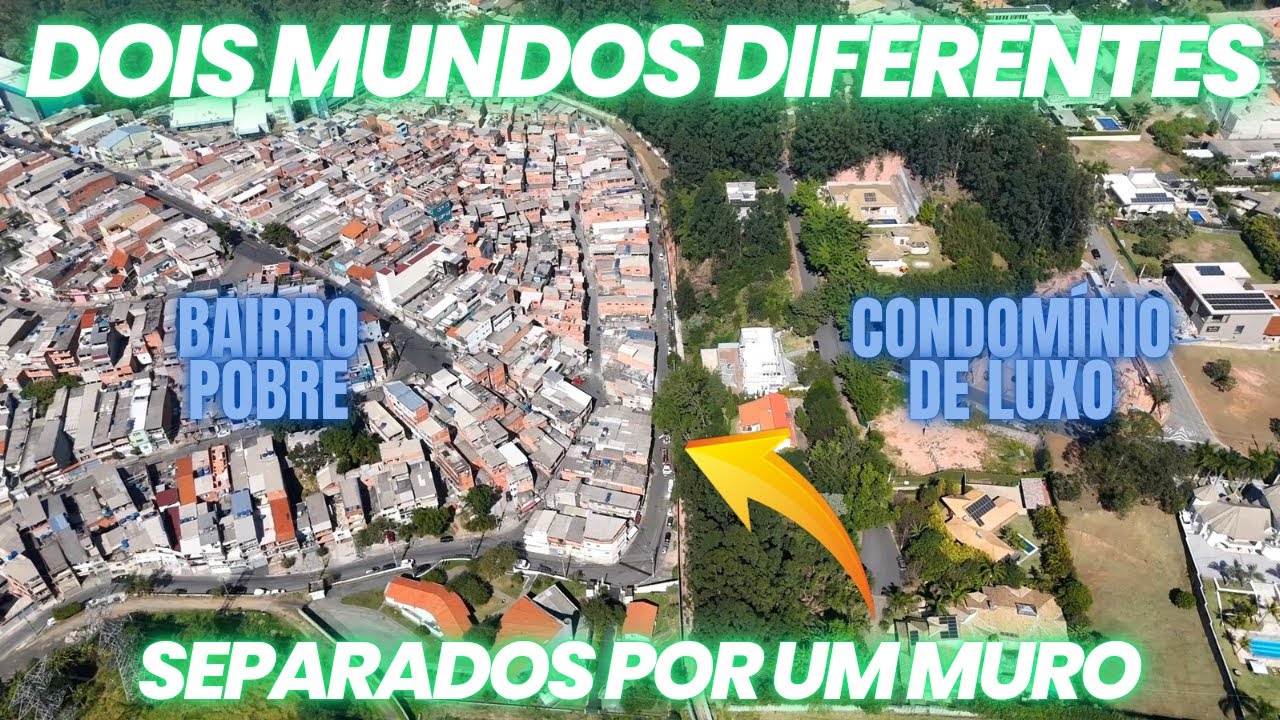 Ricos e pobres separados por um muro - Drone em dois bairros distintos: Parque Imperial e Tamboré 1
