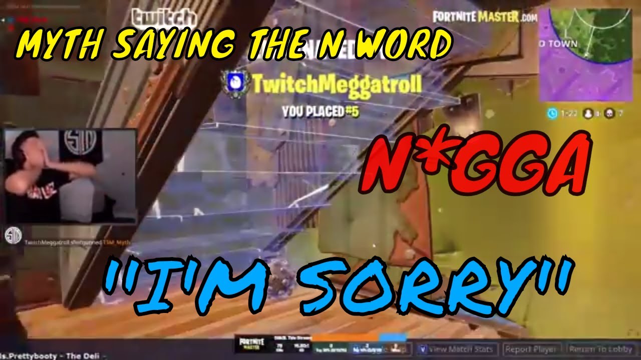 MYTH SAYS N-WORD ON STREAM!!