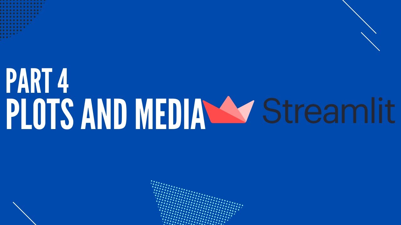 Displaying Plots and Media on Streamlit App. Streamlit Tutorial Pt.4