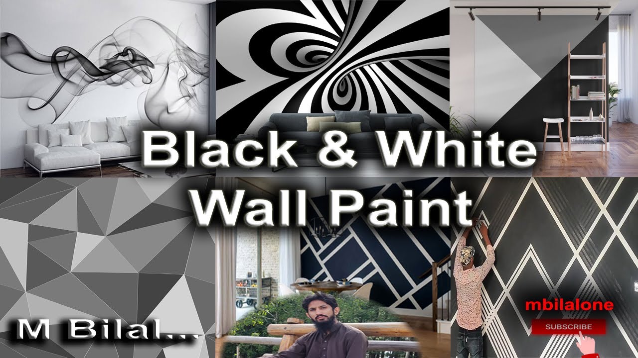 BLACK AND WHITE WALL PAINT DESIGN part 1