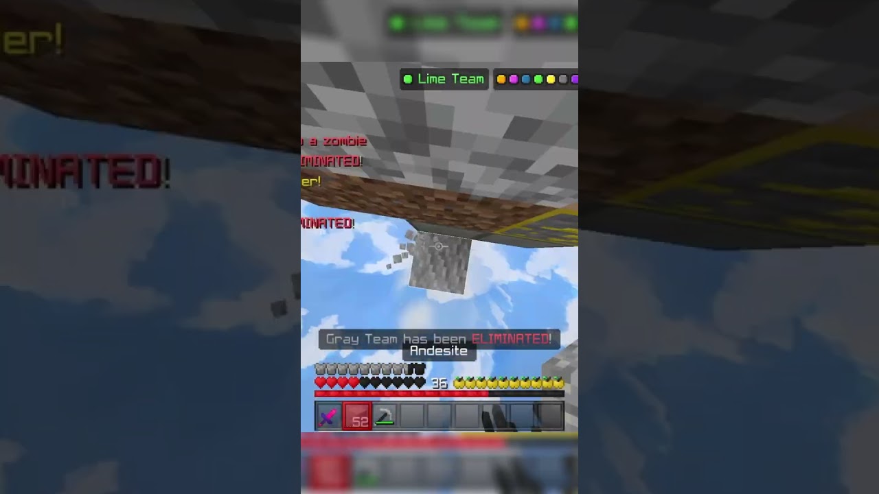 CLUTCHES ARE BETTER THAN COMBOS (Hive Skywars Minecraft Bedrock) #shorts #minecraft #hivemc