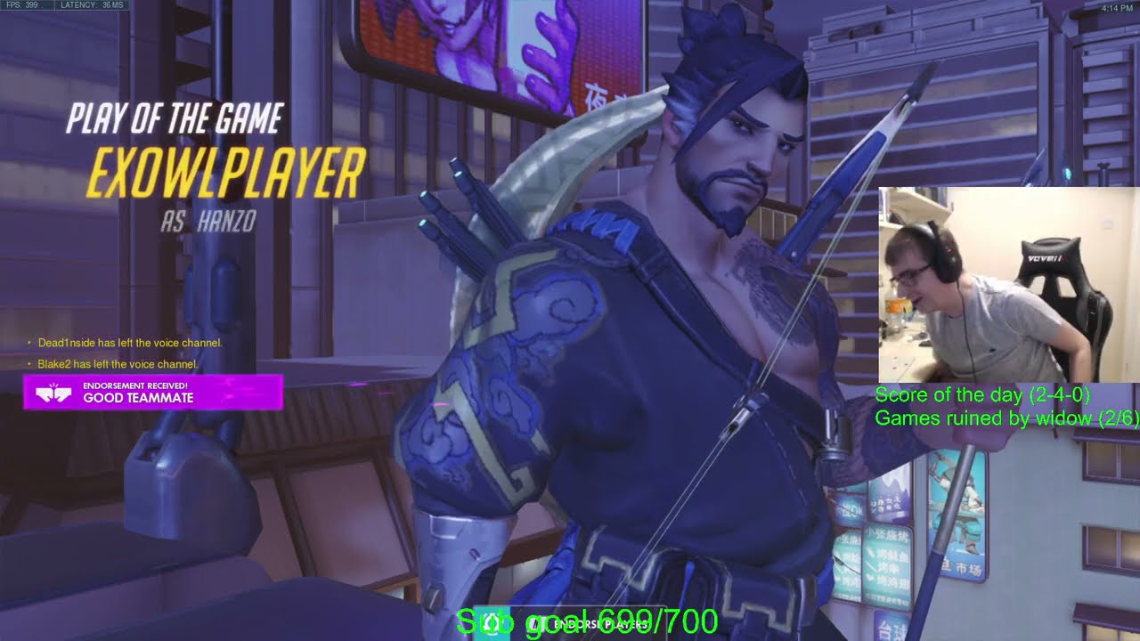Игрок Overwatch Chipsa демонстрирует потрясающие навыки игры за Хандзо -Лучший момент матча-