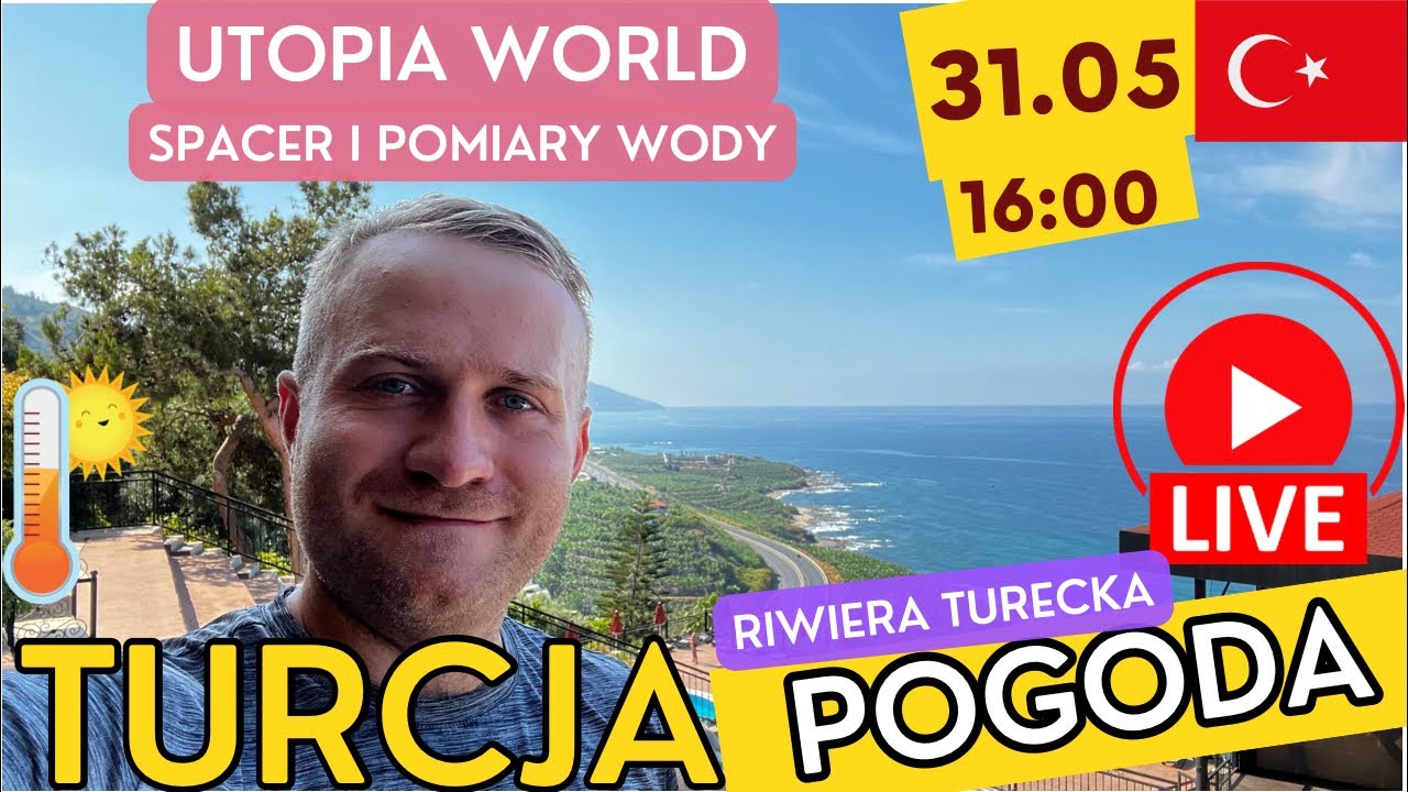 🇹🇷Turcja 31.05 UTOPIA WORLD. Spacer, Temperatura wody i Pogoda #turcja #rodzinaczesiow #utopia