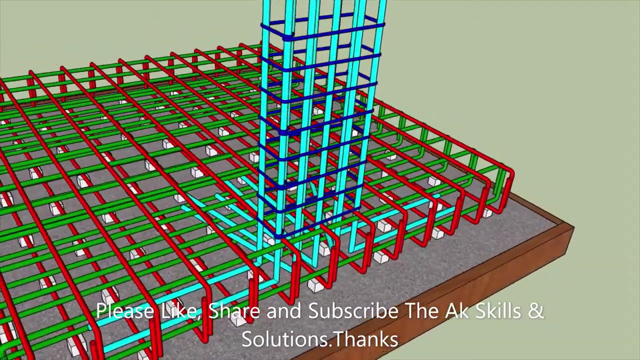 An Uni-axially Loaded Column Footing Reinforcement Details