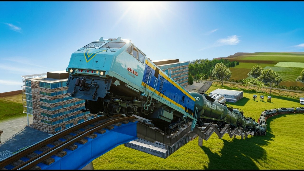 Kereta Api vs Rel Naik Tangga vs Turunan Spiral #keretaapi #keretaapiindonesia #train