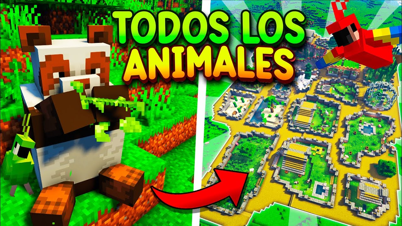 Constru&iacute; un ZOOL&Oacute;GICO para cada ANIMAL en MINECRAFT 🦜🐸