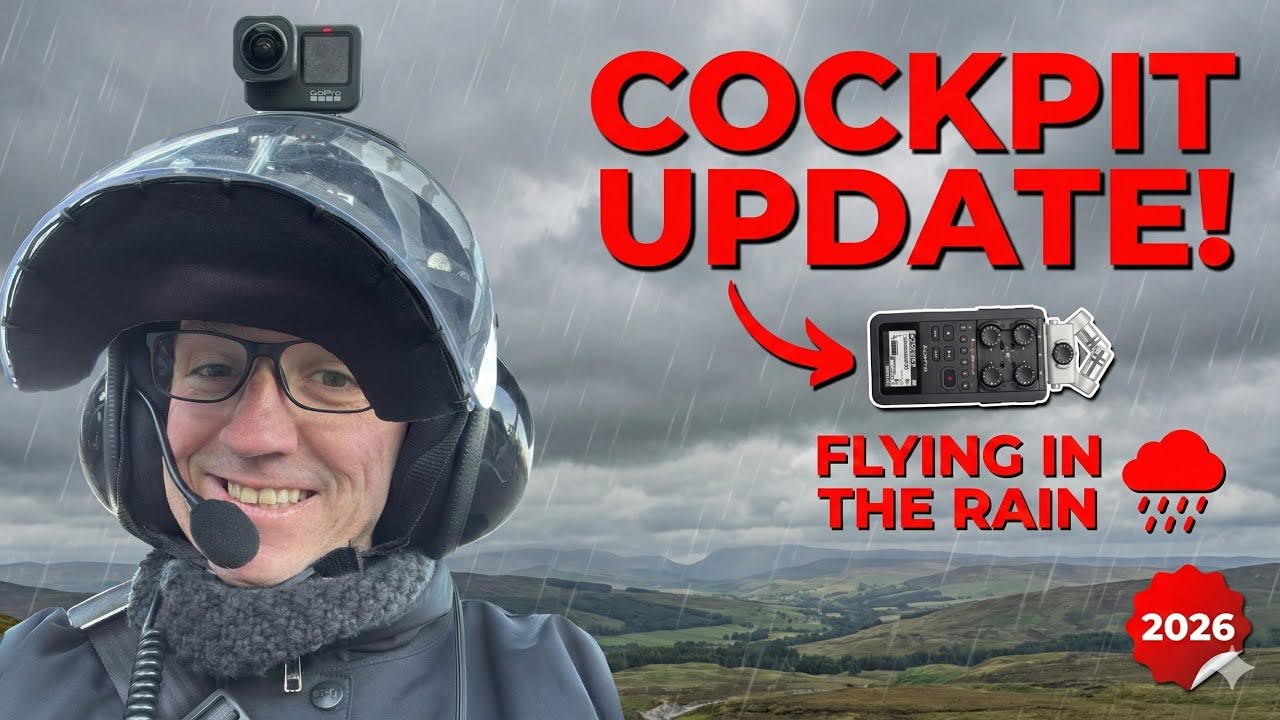 Microlight Cockpit Update + Flying East Lothian in the Rain