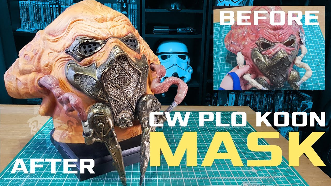 Clone Wars Plo Koon | Latex Mask Repaint and Mod!