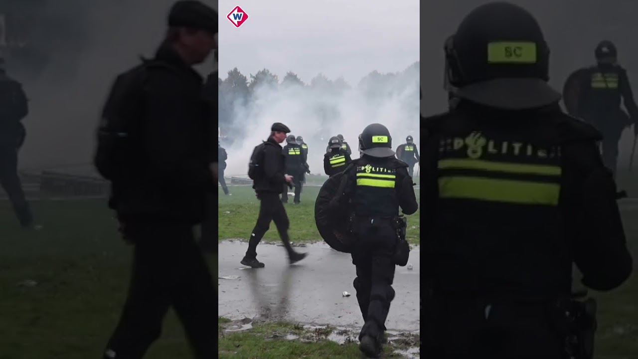 Rellen bij Malieveld, politie zet traangas in | #shorts