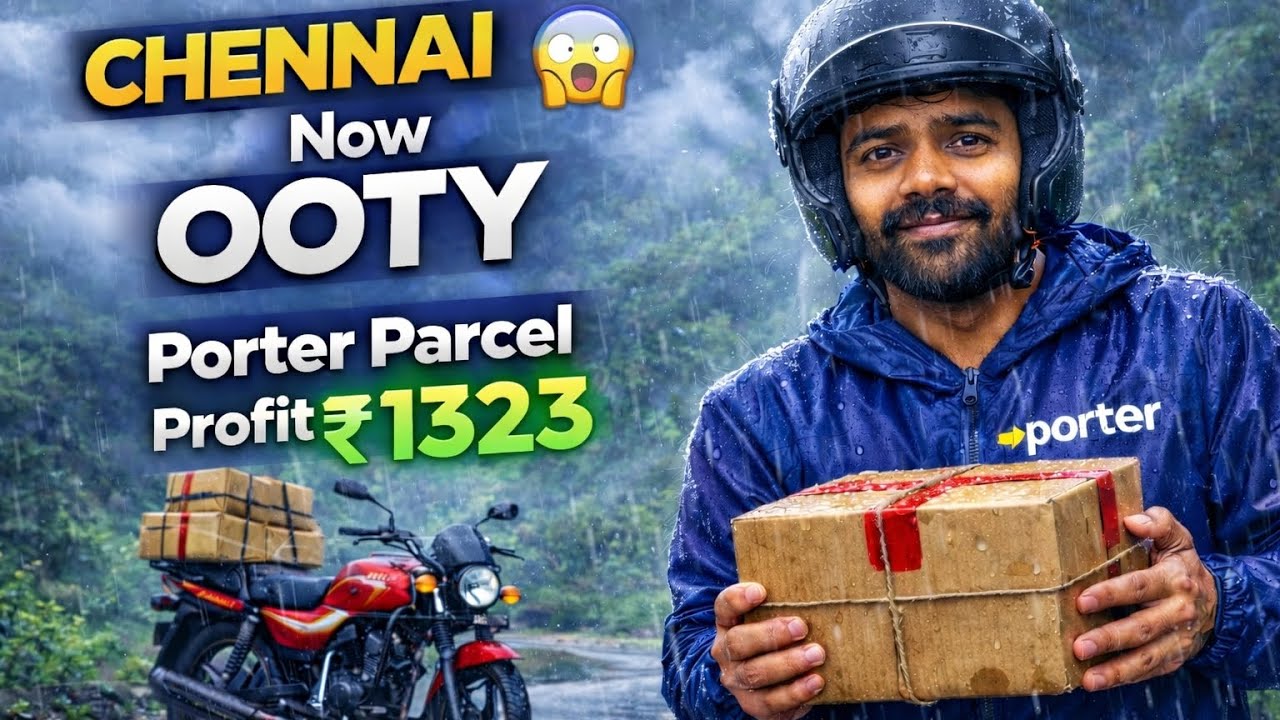 Chennai Weather Became OOTY?! 😳 | Porter Delivery in Rain | ₹1323 Profit