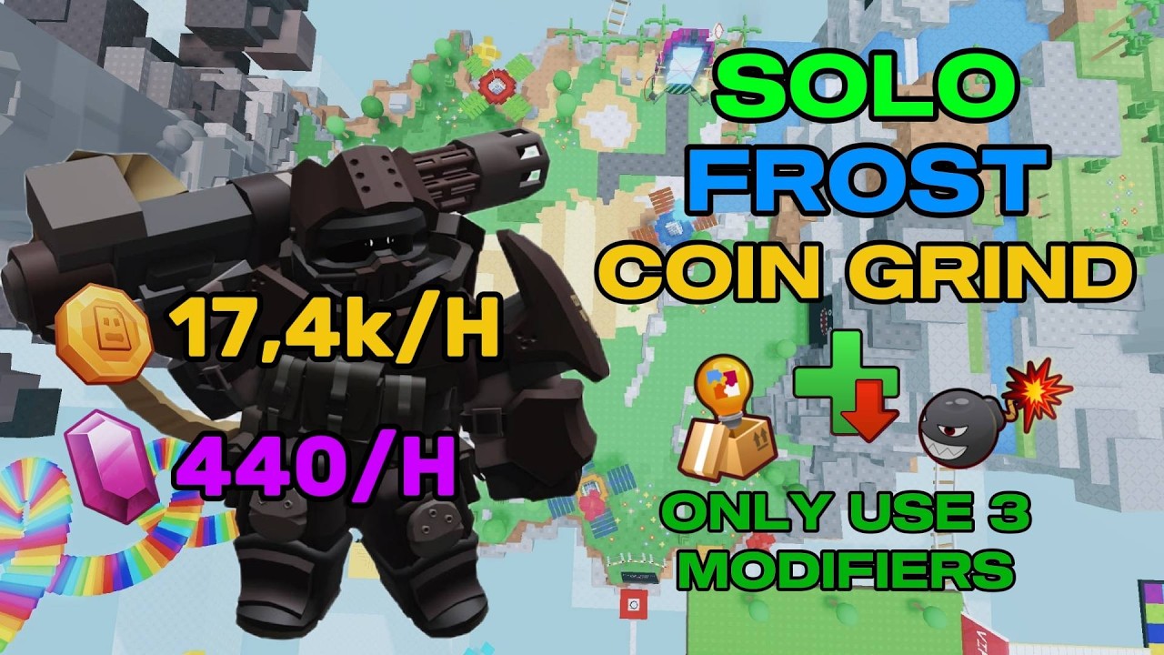 SOLO Frost Coin Grind FULL GUIDE | Tower Defense Simulator