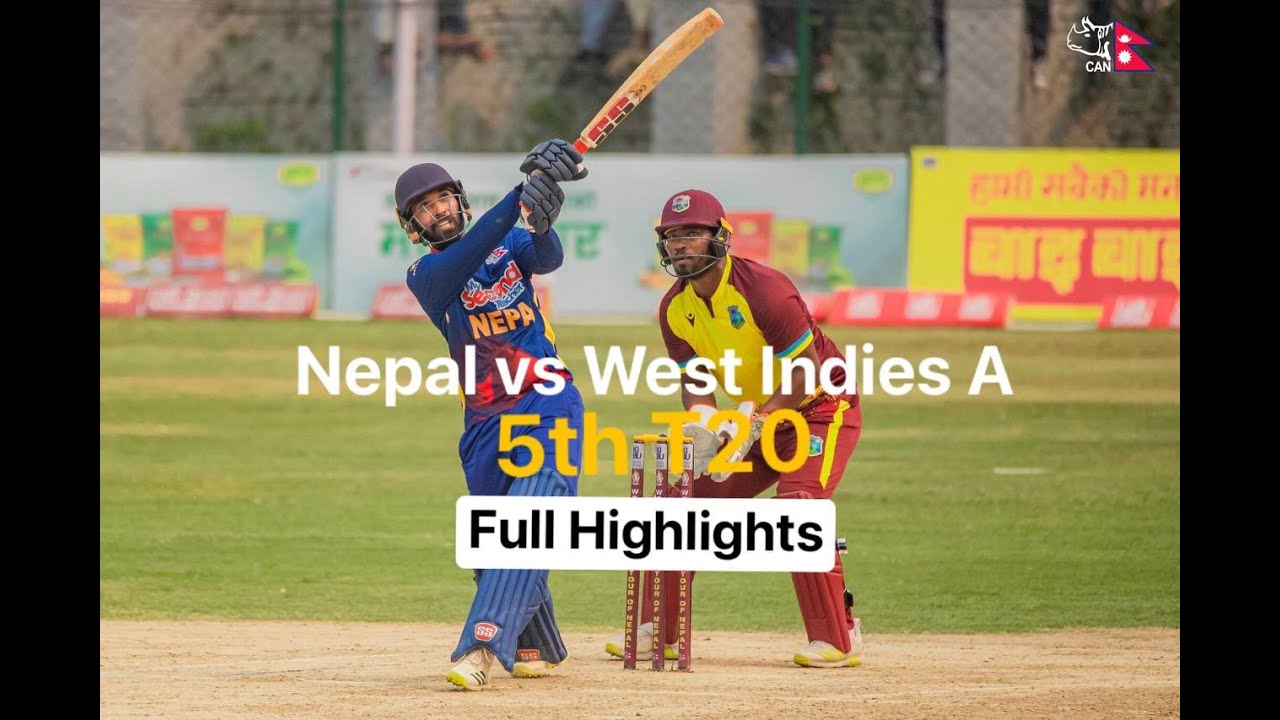 Nepal vs west indies A | Full match highlights | 5th T20 | Rhinos Moments | Nepal won