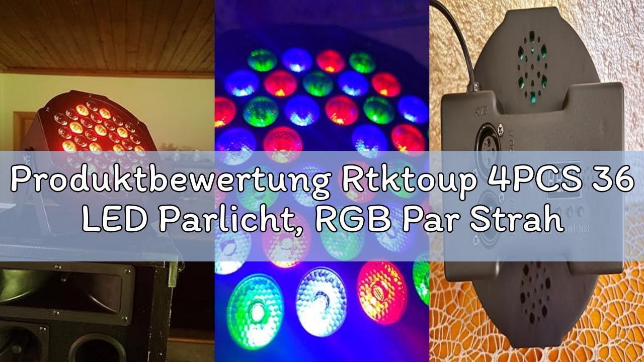 Produktbewertung Rtktoup 4PCS 36 LED Parlicht, RGB Par Strahler Led Par Scheinwerfer Discolicht mit