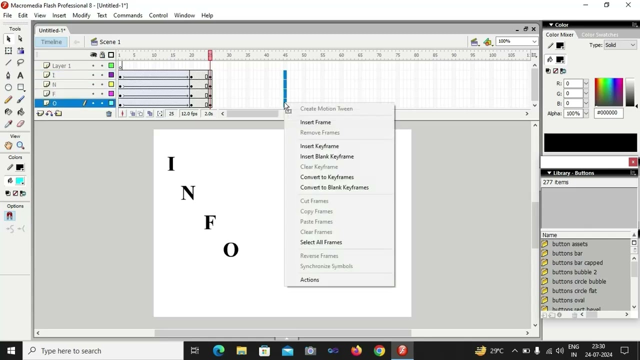 Text Animation in Flash | Tamil | Tutorial | Technonet | Flash | Animation