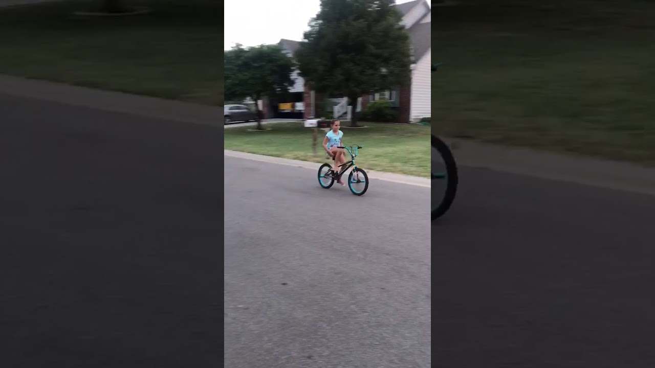 Riding on my bike with no hands