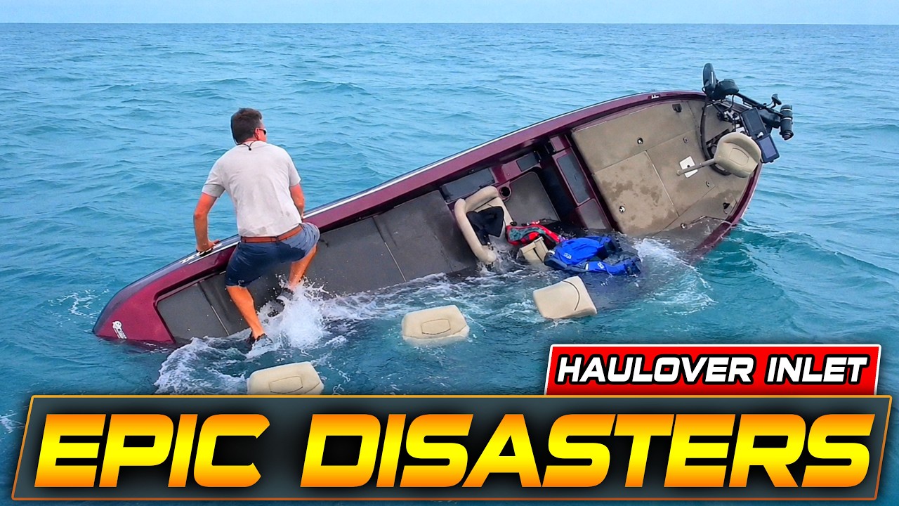 THE WORST BOAT FAILS EVER FILMED AT HAULOVER INLET!! BOAT SINKING! | BOAT ZONE