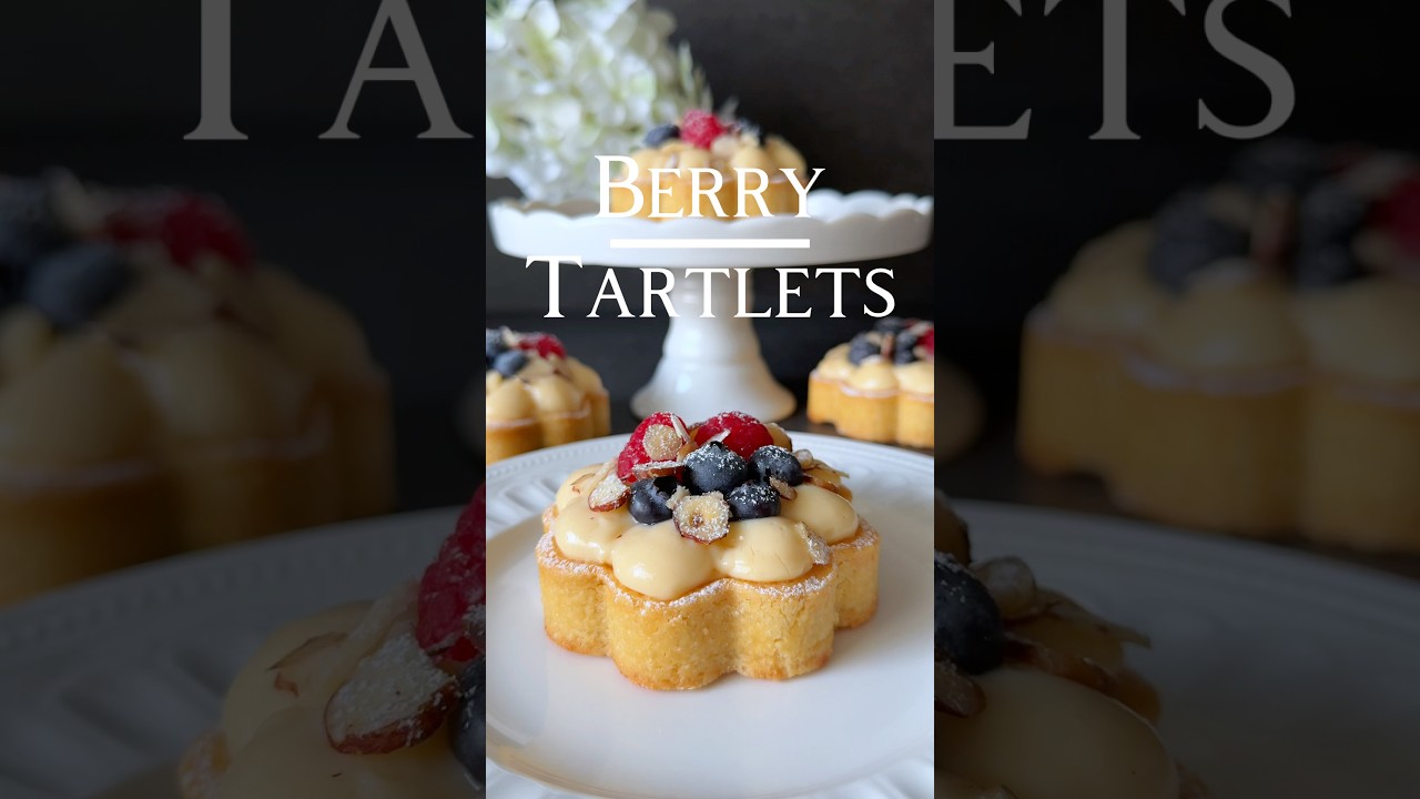 Ad | Delicious Berry Tartlets Recipe 🤍🫐 (in the Caption) #blueberry #tartlets