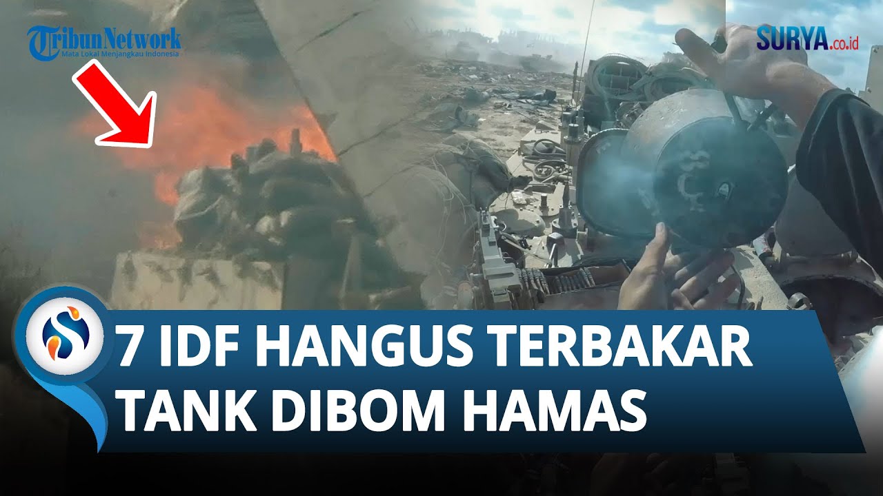 TERBAKAR HIDUP HIDUP! Detik-Detik 7 Tentara Israel Tewas Kendaraan Dihantam Bom di Khan Younis