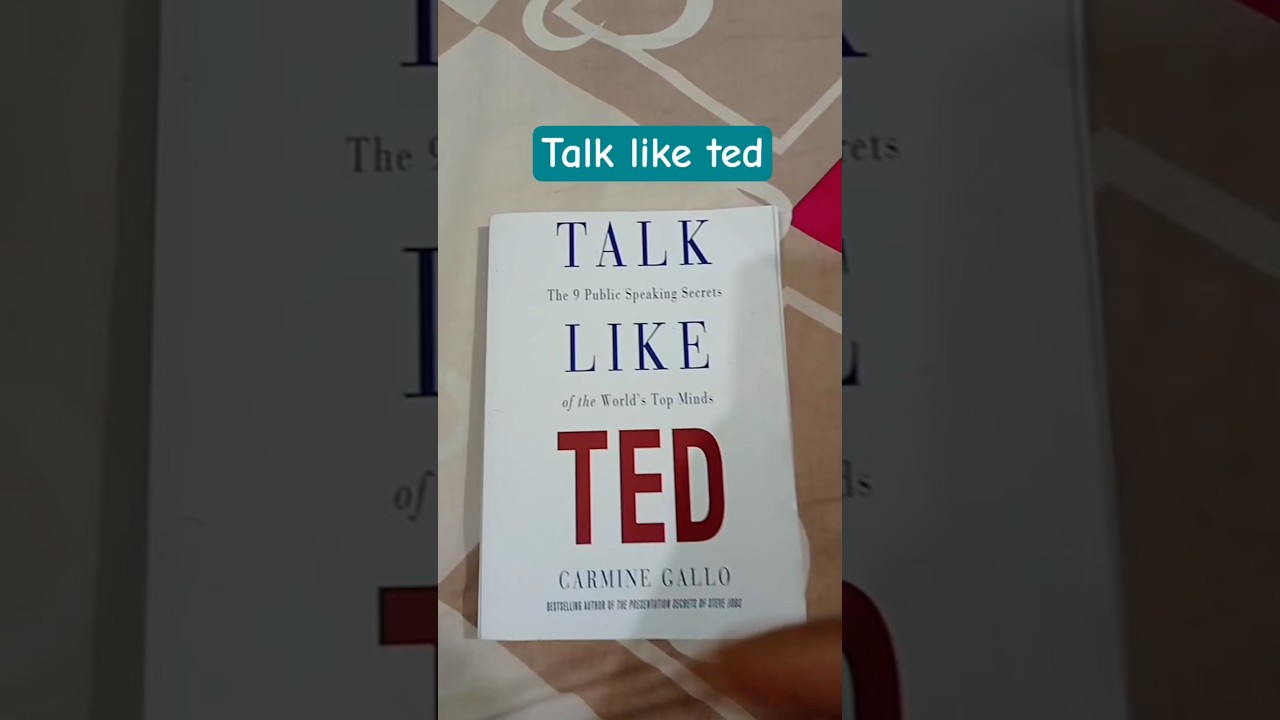 Review of book talk like ted by carmine gallo#reading#book#youtubeshorts