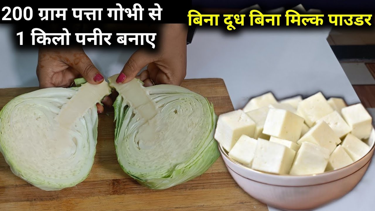 न दूध न मिल्क पाउडर न कोई खर्चा एक पत्ता गोभी से बनाए पूरा 1 किलो पनीर गारंटीहै अब बाजार से न लाएगे