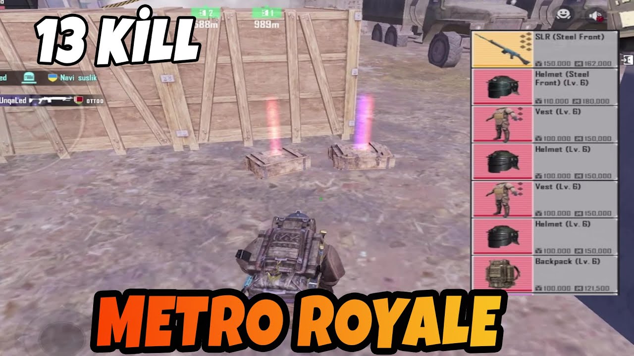 METRO ROYALE 13 KİLL - PUBG METRO ROYALE CHAPTER 22