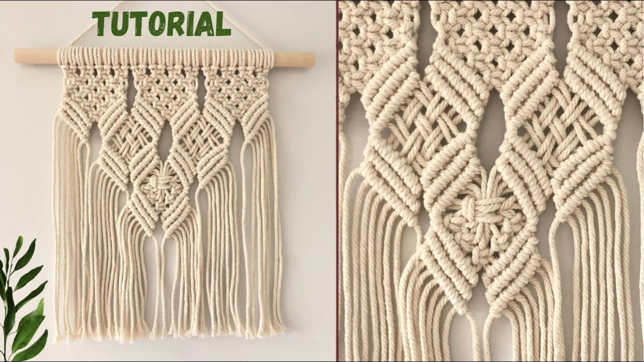☀️Tapiz Macramé☀️Paso a Paso súper Fácil. Wall Hanging Macramé EASY. Step by Step