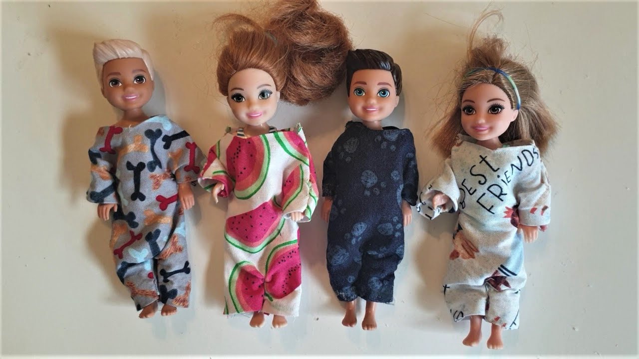 [DIY] Barbie Chelsea Doll Clothes Pajama - Dollhouse Miniature Pajama DIY - Doll Clothes DIY