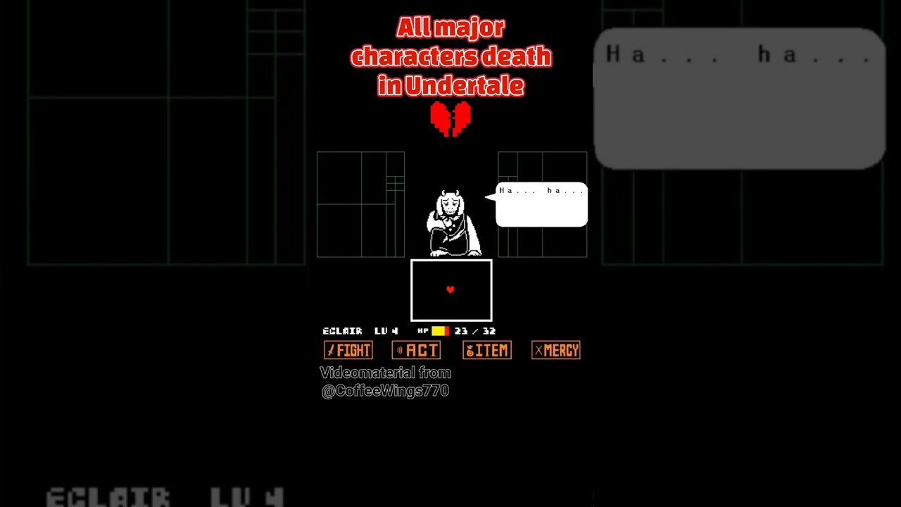 All major characters death in Undertale #undertale #toriel #papyrus #undyne #mettaton #sans #asriel