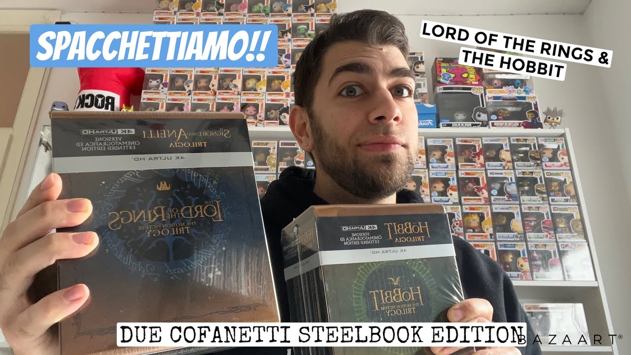UNBOXING STEELBOOK IL SIGNORE DEGLI ANELLI & THE HOBBIT 4K collection ita