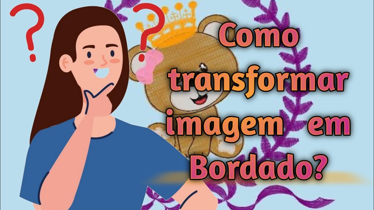 Como transformar desenho em Bordado | Pé Desing | Fácil e Rápido