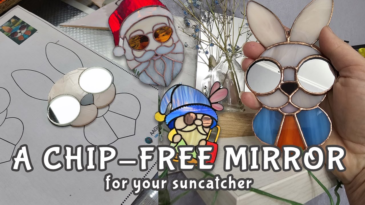 Cutting Mirror For Stained Glass Without chips. Cut, Grind, Foil And Soldering
