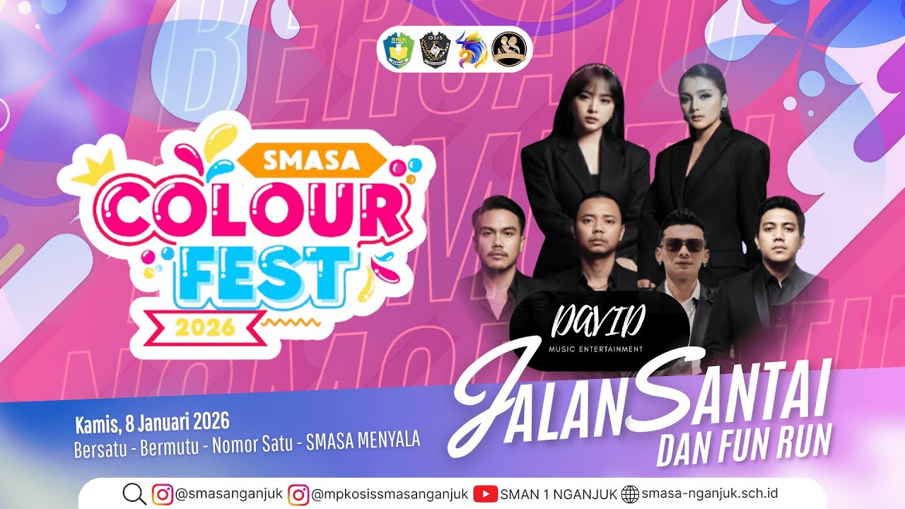LIVE : SMASA COLOR FEST & FUN RUN SMA NEGERI 1 NGANJUK 2026 || SMASA BL45RE
