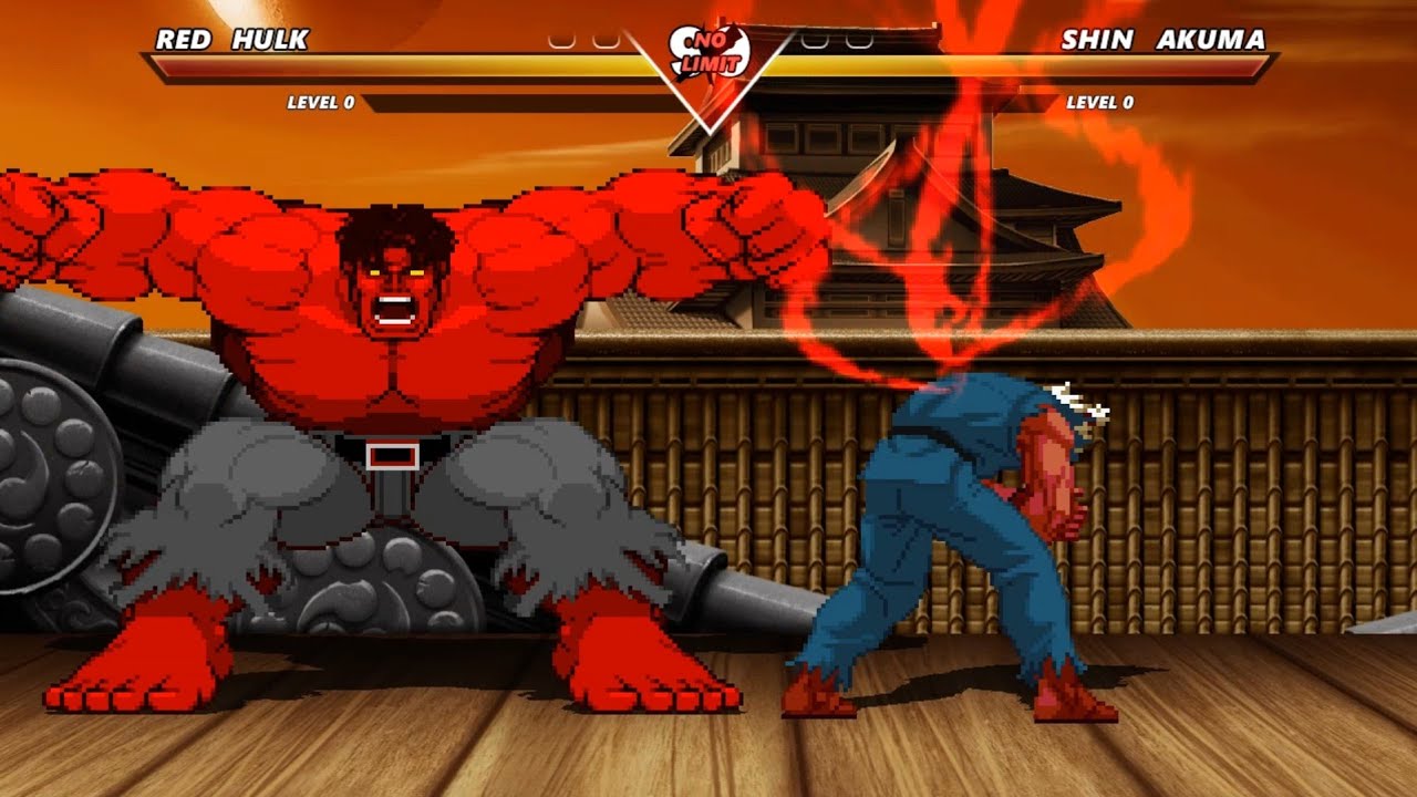 RED HULK vs SHIN AKUMA - EPIC COMBAT   !!