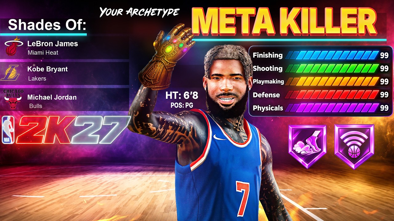 НОВЫЙ ЛУЧШИЙ билд разыгрывающего ростом 203 см в NBA 2K27! НЕОСТАНОВИМЫЙ универсальный билд🤯