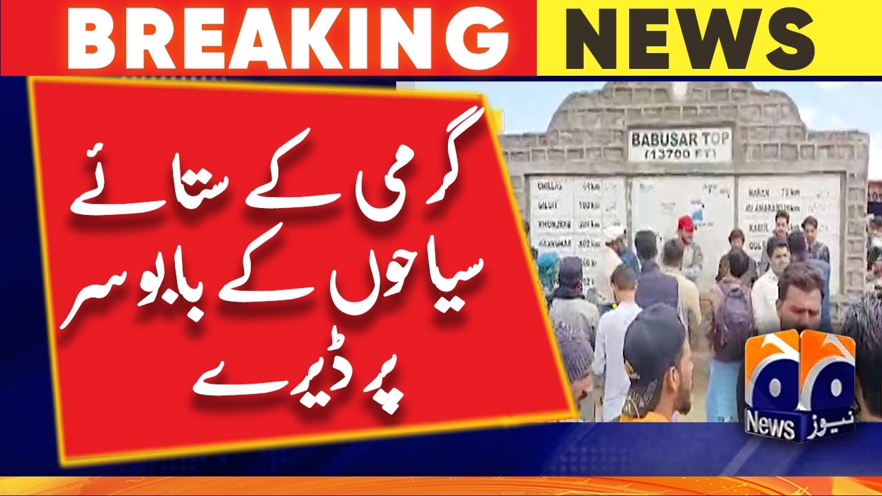 Tourists camped on Babusar Top in the heat