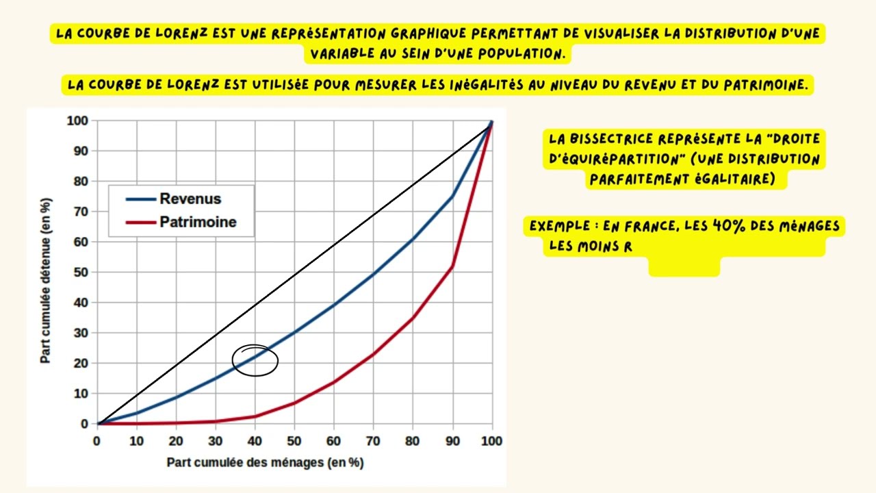 La courbe de Lorenz - 1 notion en 2 minutes ! SES