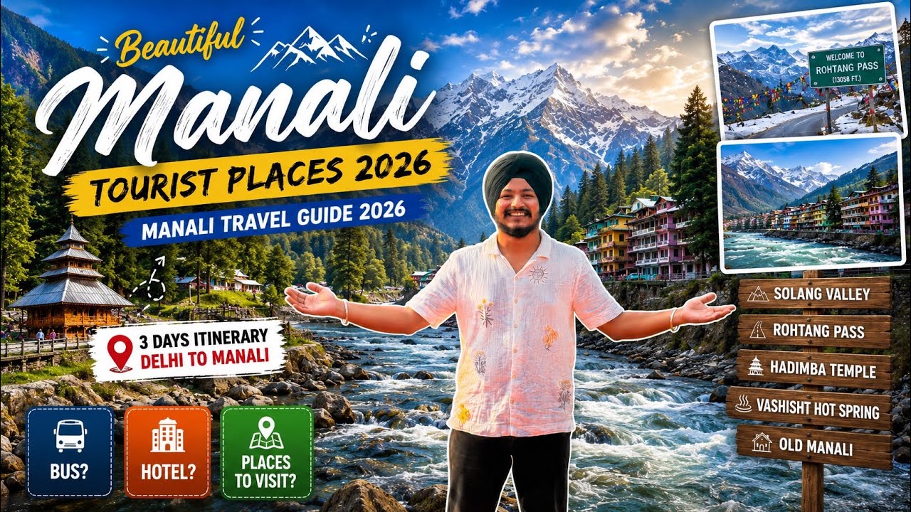 Manali Tourist Places 2026 | Manali Travel Guide 2026 - Manali 3 Days Itinerary Delhi To Manali 2026