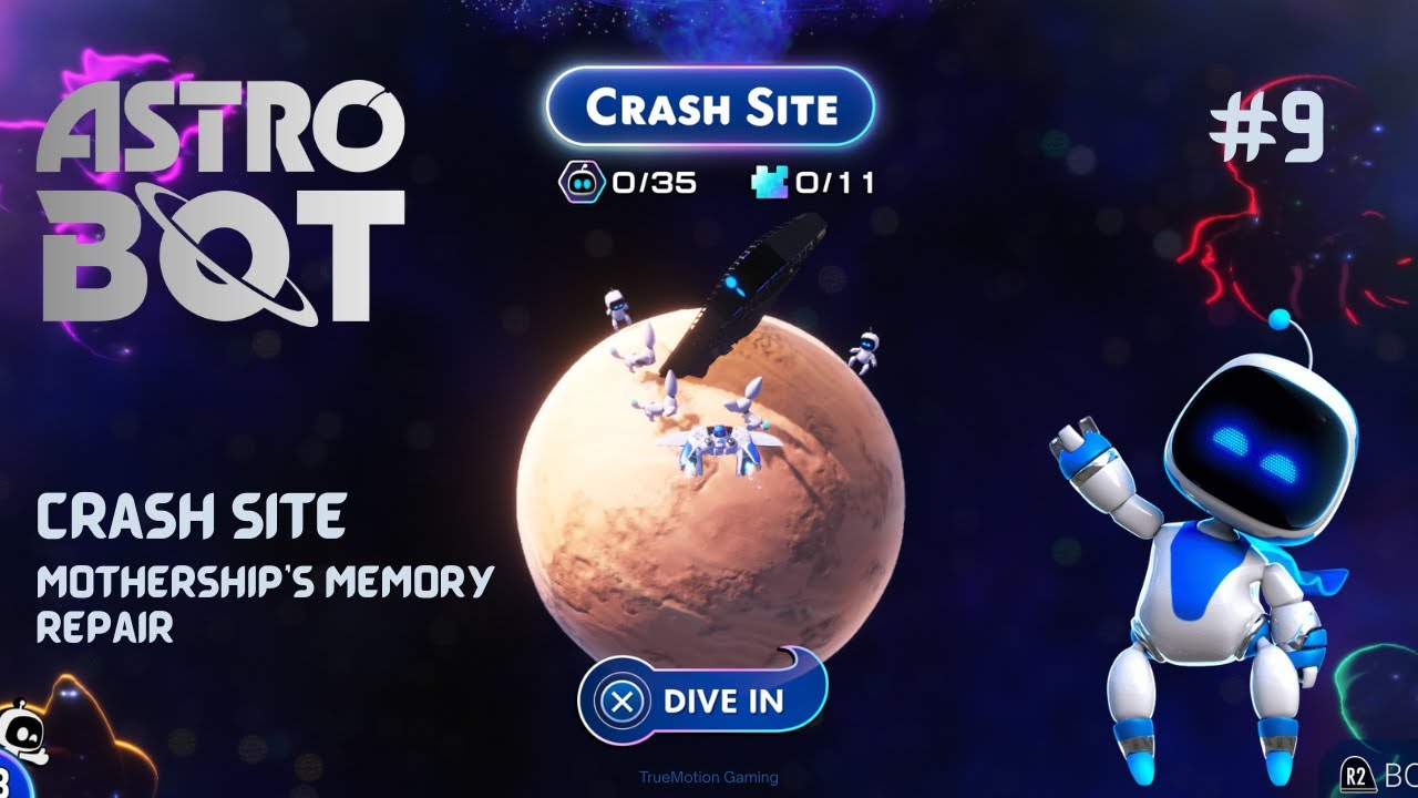 Astro Bot Mothership Memory Trophy Guide (Crash Site | No Commentary)  | TrueMotion Gaming