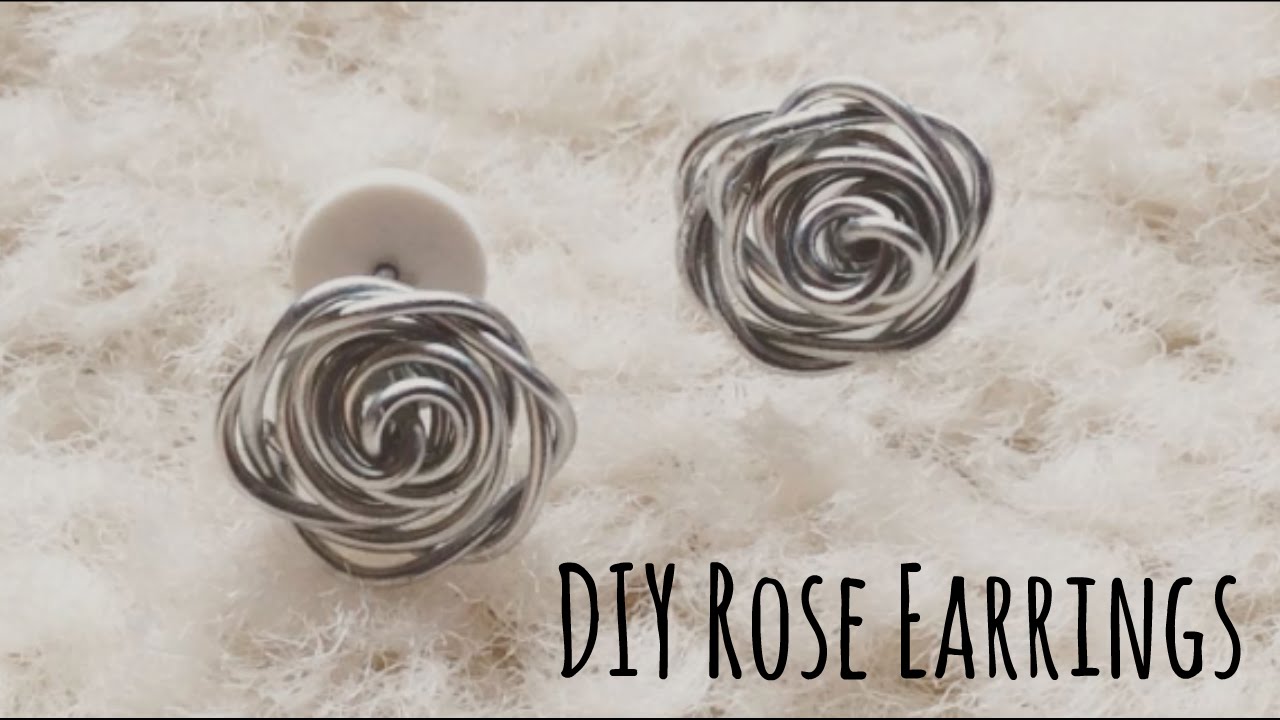 Easy DIY Rose Earrings