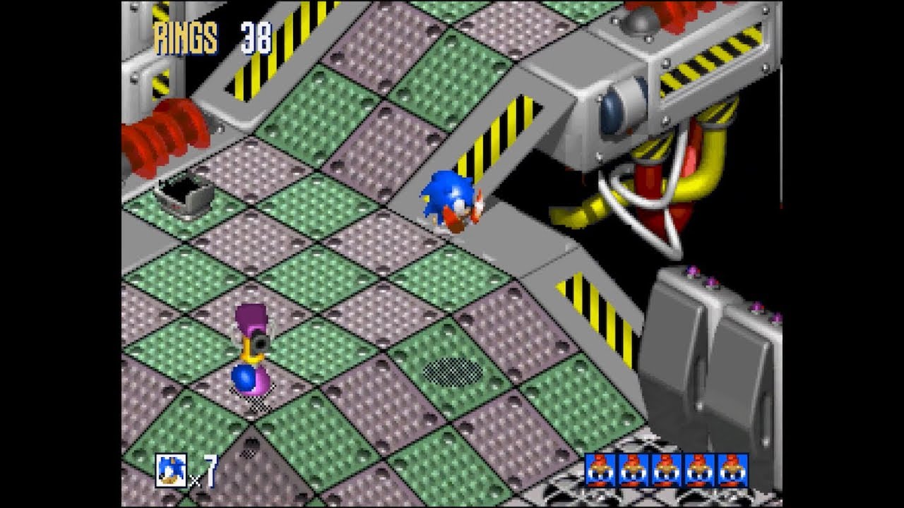 Sonic 3D Blast (SEGA Saturn): Gene Gadget Zone Act 1 [1080 HD]