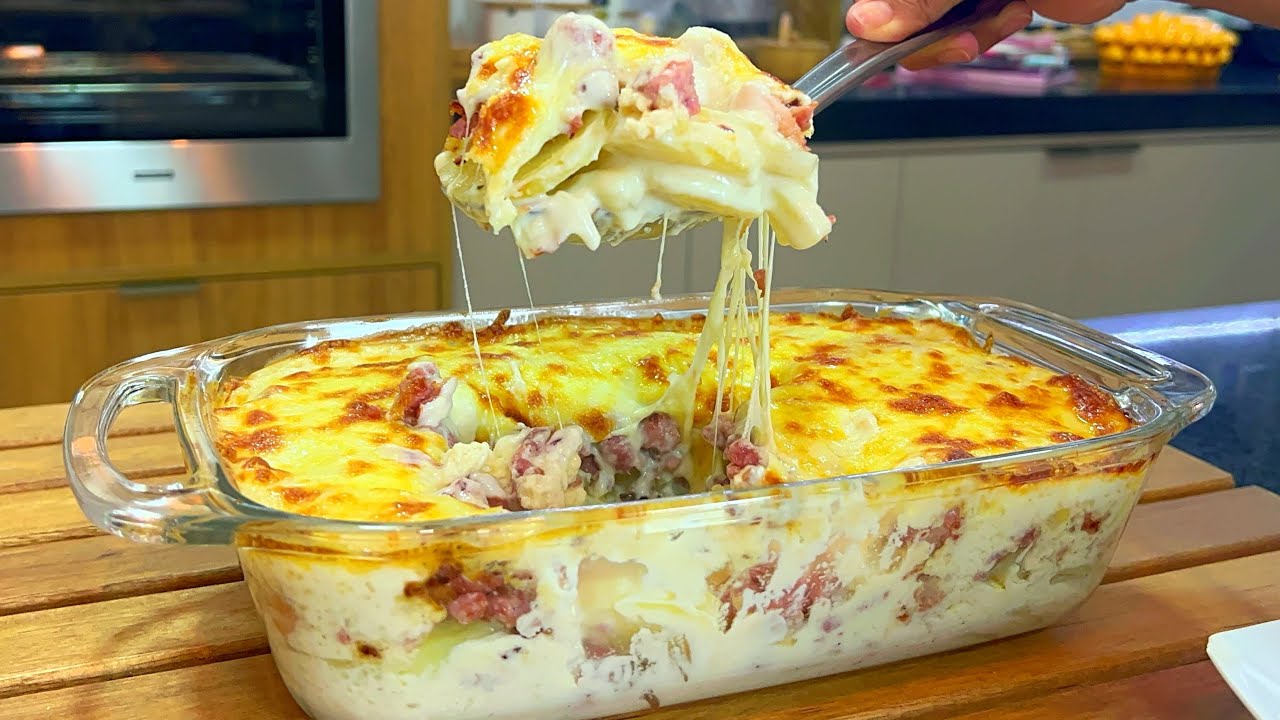 BATATA CREMOSA COM linguiça CREME BRANCO | NUNCA MAIS ERRE SEU CREME BRANCO | rápido e saboroso