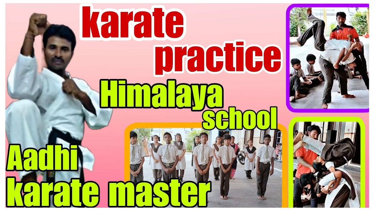 karate practice || in Himalaya school || Aadhi Master || karate training school || Nellore..........