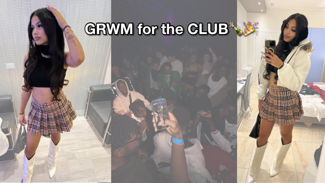 GRWM for the club🍾🎉 (shopping+hair+makeup+outfit)