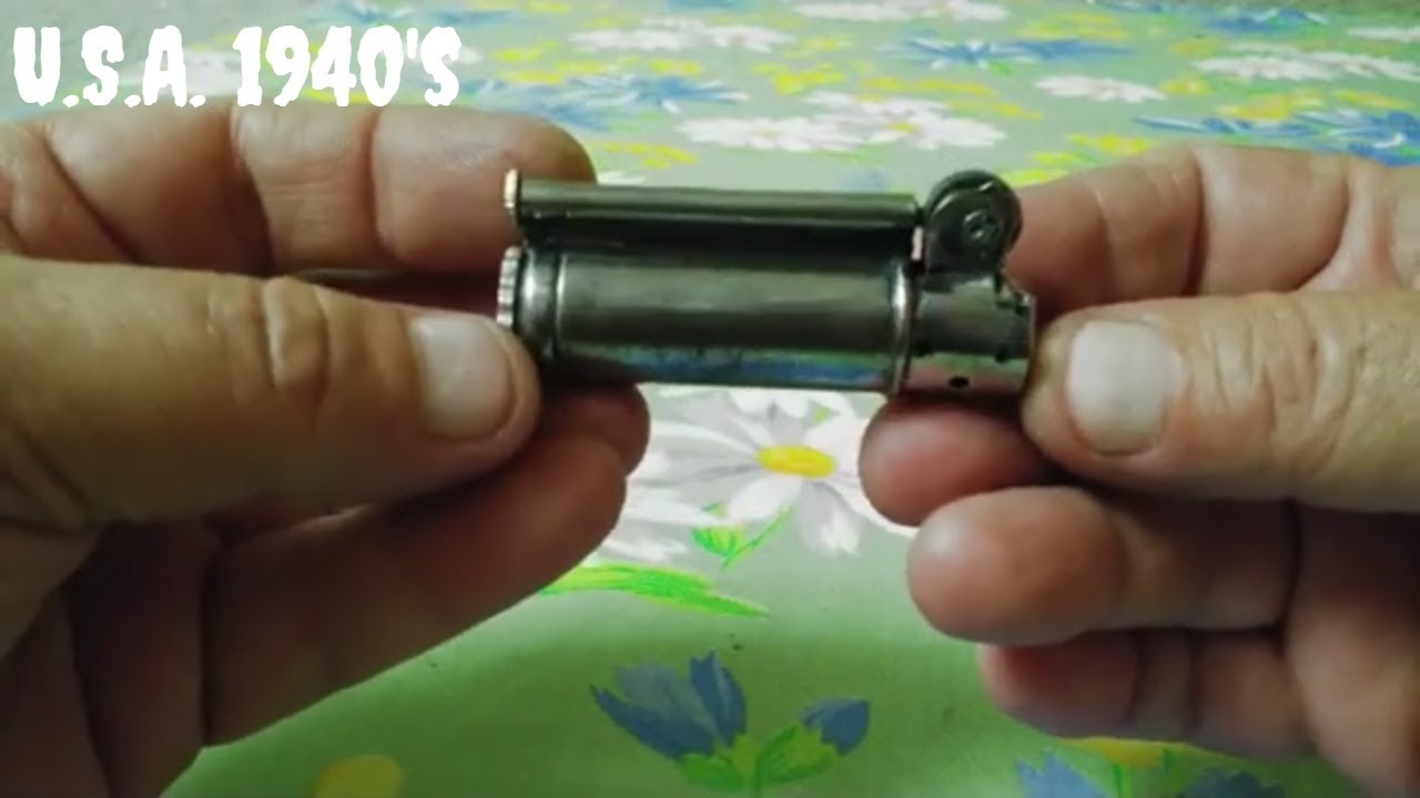 Old vintage DUNHILL SERVICE LIGHTER petrol pocket lighter Старая бензиновая карманная зажигалка