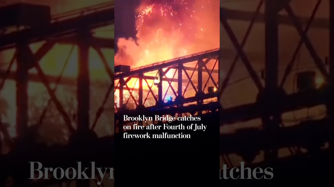 Brooklyn Bridge catches on fire after Fourth of July firework malfunction