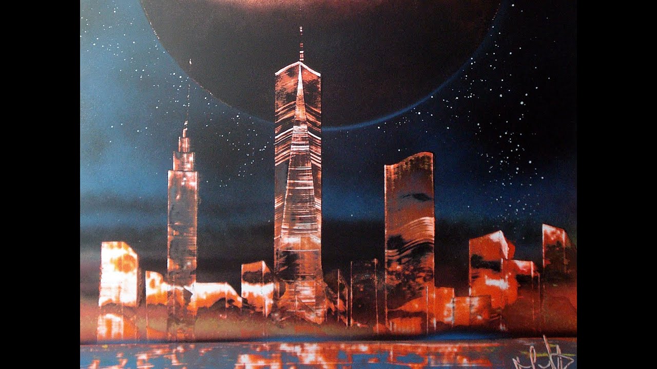 how to spray paint one world trade center NYC - Poster Board