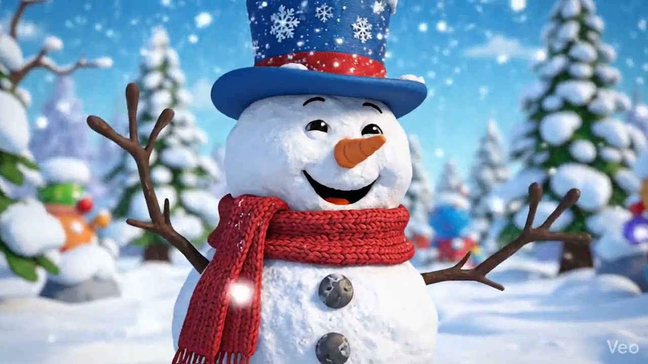 Omul de zăpadă se mișcă frumos ❄️ | C&acirc;ntec de iarnă pentru copii | Dans distractiv