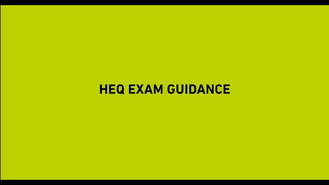 BCS HEQ Higher Education Qualifications Examination Guidance  Helping you prepare for your exams